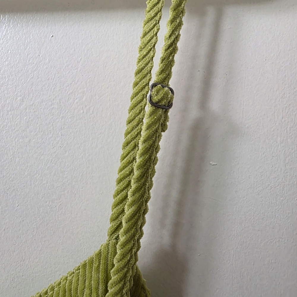Wild Fable Green Corduroy Mini Dress XL | Adjustable Straps Soft Ribbed Texture - Picture 5 of 7